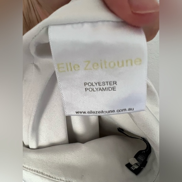 Elle Zeitoune Alexa Silver Cocktail Dress Size M - Picture 5 of 11